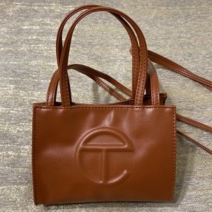 TELFAR Tan Small Shopping Bag